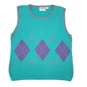 Vintage Jean Bell Sweater Vest Medium Retro 90s Taco Bell Saved by the Bell